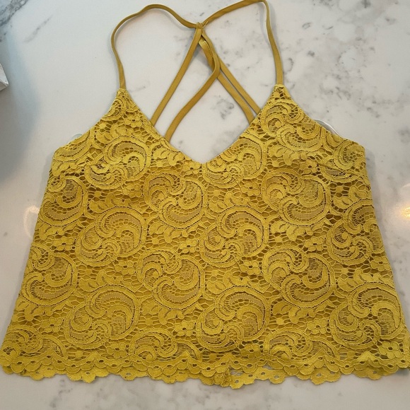 JOA lace tank crop top - Picture 2 of 8